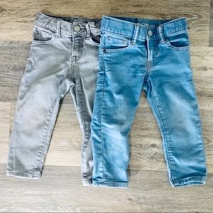 Baby Gap 2T Slim Fit Jeans - Sky Blue & Gray